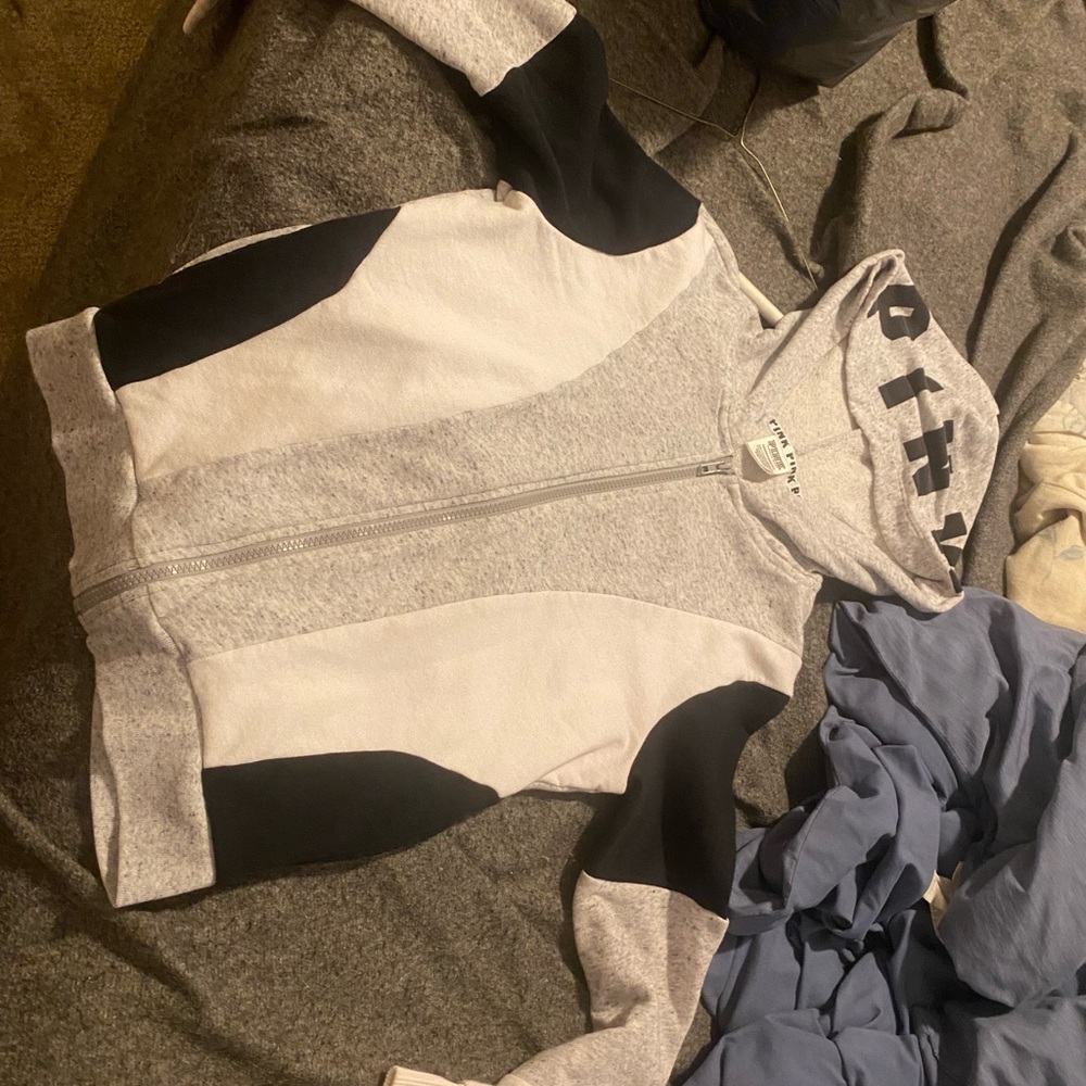 Victoria's Secret Gray and Black Hoodie